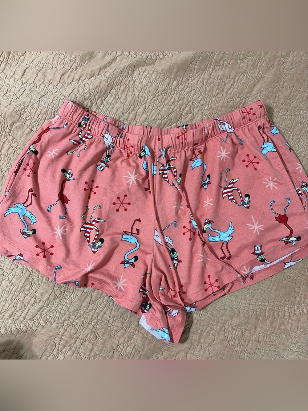 4th of July PJ Set, Women’s Pink Novelty Print Lounge Shorts